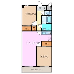 近鉄四日市駅 徒歩9分 4階の物件間取画像